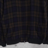 フレッドペリー エルボーパッチ ウールジャケット トラックジャケット ブルゾン チェック柄 ダークブラウン - NEWSED