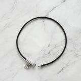 エルメス ヴィヴィリテ ハート カデナ ブレスレット チョーカー ブラック / シルバー - NEWSED