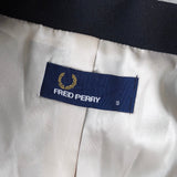 フレッドペリー ロゴ刺繍 シングル テーラードジャケット ブレザー ブラック レディース - NEWSED