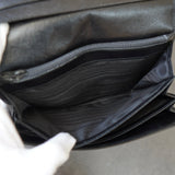 プラダ サフィアーノ レザー 二つ折り財布 長財布 三角プレート ブラック - NEWSED