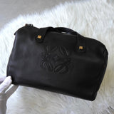 ロエベ アナグラム ミニボストンバッグ ハンドバッグ ブラック - NEWSED