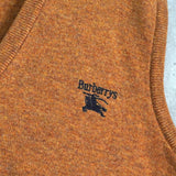 バーバリー ヴィンテージ ホースロゴ ウール ニット ベスト キャメル - NEWSED