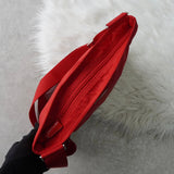 プラダ ポコノ テスート ナイロン トライアングルロゴ ショルダーバッグ レッド - NEWSED