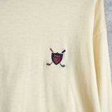 ラルフローレン タートルネック 薄手 ニット ロゴ 刺繍 イエロー - NEWSED