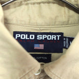 ポロ スポーツ ラルフローレン 長袖シャツ ロゴ刺繍 ベージュ - NEWSED