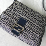 フェンディ マンマバケット ズッキーノ キャンバス ワンショルダーバッグ グレー / ネイビー - NEWSED