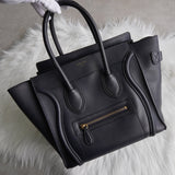 セリーヌ ラゲージ マイクロショッパー レザー ハンドバッグ ブラック - NEWSED