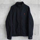 ポロ ラルフローレン フリース裏地 ブルゾン ロゴ刺繍 ハイネック ブラック - NEWSED