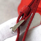 プラダ ポコノ テスート ナイロン レザー 巾着バッグ ミニ ハンドバッグ ポーチ レッド - NEWSED