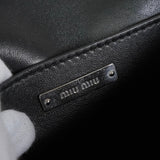 ミュウミュウ マテラッセ ビジュー レザー チェーン ショルダーバッグ ブラック - NEWSED