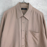 バレンシアガ ヴィンテージ 長袖シャツ ロゴ刺繍 ベージュ - NEWSED