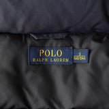 ポロ ラルフローレン ダウンベスト ロゴ刺繍 フード付き ネイビー - NEWSED