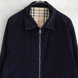 バーバリー ロンドン リバーシブル ブルゾン ノバチェック×コーデュロイ ベージュ/ブラック - NEWSED