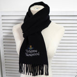 ヴィヴィアン ウエストウッド オーブウール マフラー ブラック - NEWSED