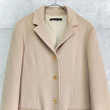 セオリー カシミヤ アンゴラ ロングコート ウールコート ベージュ レディース - NEWSED