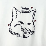 メゾンキツネ フォックスヘッド スウェット ホワイト - NEWSED