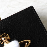 ヴィヴィアン ウエストウッド オーブ レザー がま口 二つ折り財布 ブラック - NEWSED