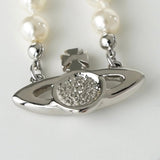 ヴィヴィアン ウエストウッド オーブ ラインストーン パール ネックレス チョーカー - NEWSED