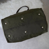 プラダ ポコノ テスート ナイロン ボストンバッグ トライアングルロゴ カーキ - NEWSED