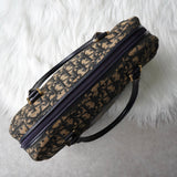 クリスチャン ディオール トロッター キャンバス / レザー ミニボストンバッグ ネイビー - NEWSED