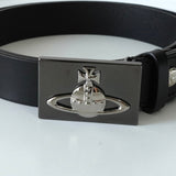 ヴィヴィアン ウエストウッド オーブ レザー ベルト ブラック - NEWSED