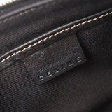 セリーヌ マカダム キャンバス / レザー ミニ ワンショルダーバッグ アクセサリーポーチ ブラウン - NEWSED