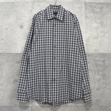 プラダ ギンガムチェック柄 長袖シャツ フォーマル メンズ ブラック / ホワイト - NEWSED