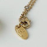 ヴィヴィアン ウエストウッド オーブ ラインストーン ネックレス ゴールド 箱付き - NEWSED