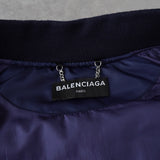 バレンシアガ ロゴ 中綿入り ボンバージャケット ネイビー - NEWSED