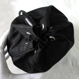 プラダ ポコノ テスート ナイロン 巾着 ミニバッグ ポーチ 三角プレート ブラック - NEWSED