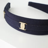 サルバトーレ フェラガモ ヴァラ リボン カチューシャ ネイビー 箱付き - NEWSED