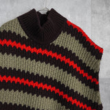 サルバトーレ フェラガモ アシンメトリー ノースリーブ ニット ベスト マルチカラー - NEWSED