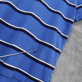 ポロ ラルフローレン ボーダー柄 半袖ポロシャツブルー - NEWSED