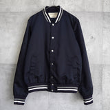 メゾン キツネ カレッジロゴ バックロゴ ワッペン スタジャン ネイビー/ホワイト - NEWSED