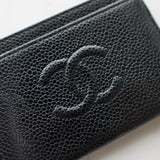 シャネル ココマーク キャビアスキン カードケース ブラック - NEWSED