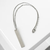 エムエムシックス メゾン マルジェラ プレート シルバー ネックレス - NEWSED