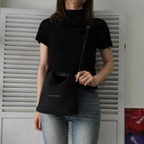 メゾンマルジェラ エムエムシックス メッシュ ジャパニーズバッグ ハンドバッグ ショルダーバッグ ブラック - NEWSED