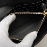 プラダ サフィアーノ レザー 長財布 二つ折り財布 ブラック - NEWSED