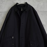 バーバリー ロンドン スタンドカラー フェイクレイヤード ロングコート ノバチェック柄 キルティングベストライナー付き ブラック - NEWSED