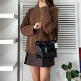 グッチ ジャッキー レザー ワンショルダーバッグ ブラック - NEWSED