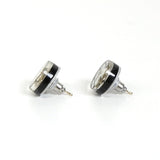 シャネル ココマーク チェック クリア サークル ピアス ホワイト / ブラック レディース - NEWSED