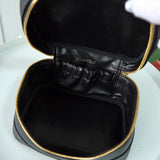 シャネル ココマーク ビコローレ レザー バニティバッグ ハンドバッグ ブラック - NEWSED