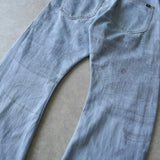 ヴィヴィアン ウエストウッド アングロマニア プリント デニム ジーンズ アイスブルー - NEWSED