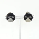シャネル ロゴ サークル イヤリング シルバー / ブラック - NEWSED