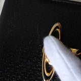 ヴィヴィアン ウエストウッド オーブ レザー がま口 二つ折り財布 ブラック - NEWSED