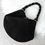 サルバトーレ フェラガモ スエード がま口 ハンドバッグ ブラック - NEWSED