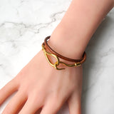 エルメス レザー ジャンボ チョーカー ブレスレット ブラウン 箱付き - NEWSED