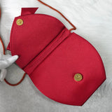 イヴ サンローラン リボン サテン ショルダーバッグ ポシェット レッド - NEWSED