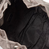 プラダ ポコノ テスート ナイロン ミニバックパック リュックサック 三角プレート カーキ グレー - NEWSED