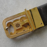 セリーヌ トリオンフ レザー ベルト ゴールド / ブラック - NEWSED